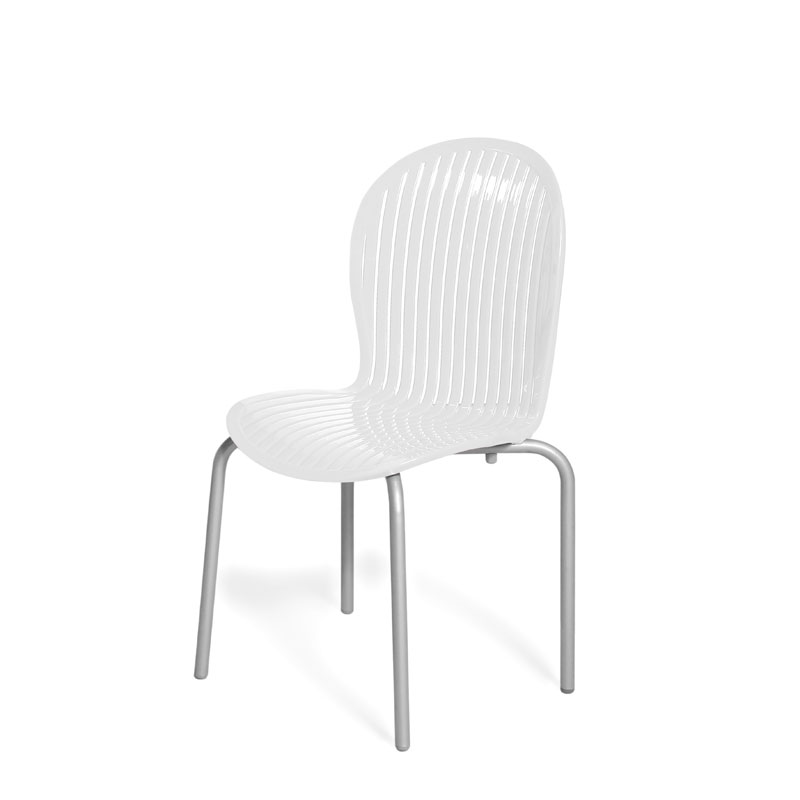 Καρέκλα "PERI TEAK" Λευκή 55x55x88εκ