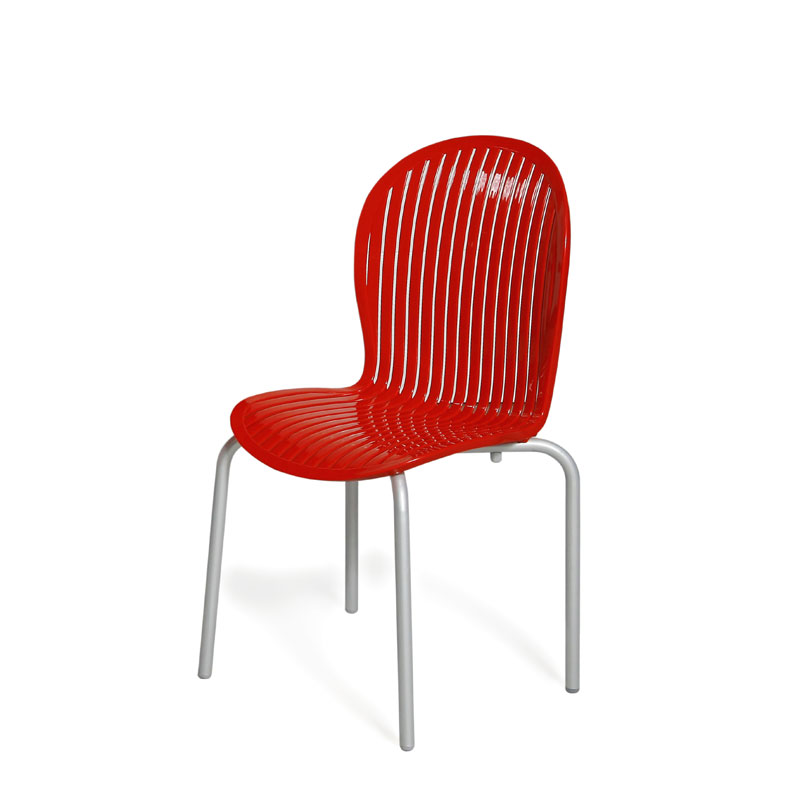 Καρέκλα "PERI TEAK" Κόκκινη 55x55x88εκ
