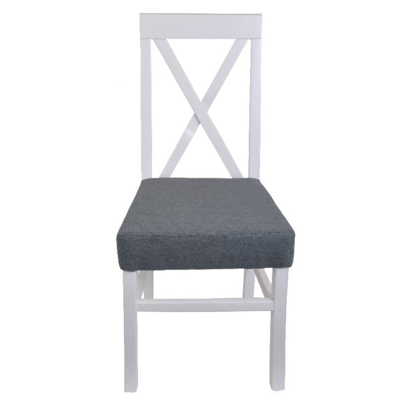 Καρέκλα Τραπεζαρίας Tx Λευκό/Σιέλ 43x44x98εκ