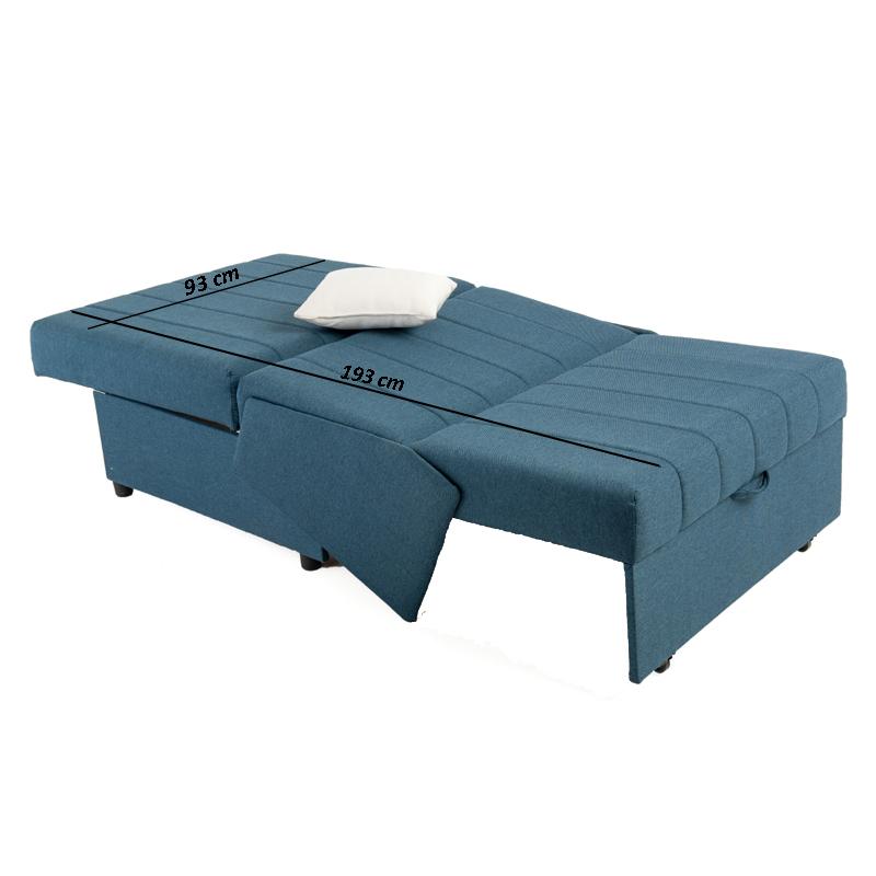 Πολυθρόνα Κρεβάτι New Montana Μπλε/Λευκό Bombay 95x100x92εκ