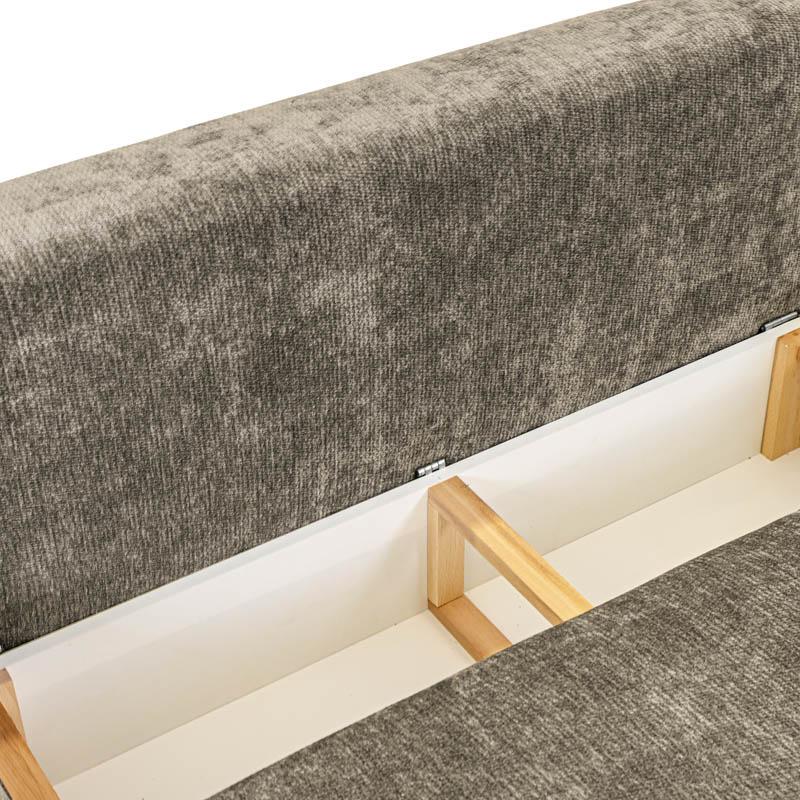 Γωνιακός Καναπές Κρεβάτι Magnus με Αριστερή Γωνία Καφέ 240x160x90εκ.