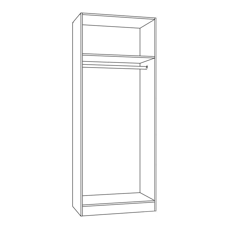 Ντουλάπα Prime 2Κ 18 Artisan Χρώμα 80X52X205Εκ. Fylliana