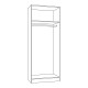 Ντουλάπα Prime 2Κ 18 Artisan Χρώμα 80X52X205Εκ. Fylliana