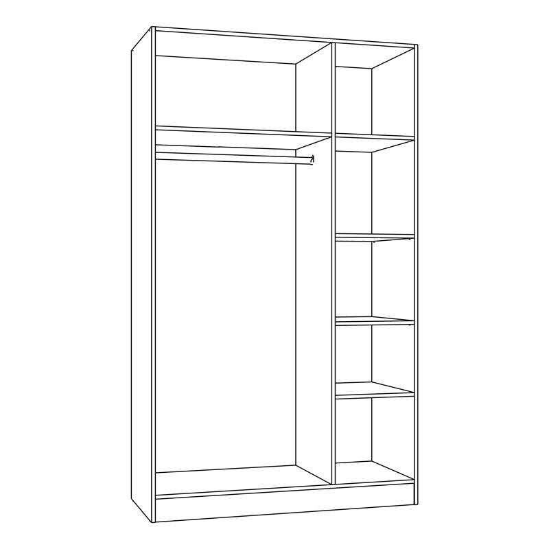 Ντουλάπα Prime 3Κ 18 Artisan Χρώμα 120X52X205Εκ. Fylliana