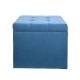 Ταμπουρέ Μικρό Με Αποθηκευτικό Χώρο Μπλε Χρώμα 50x50x46εκ Fylliana