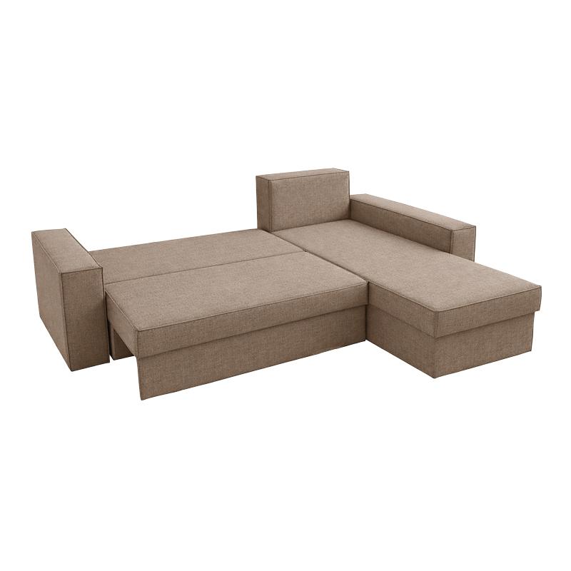 Καναπές Γωνία Fylliana Mythos Καφέ 280X210X80Εκ 