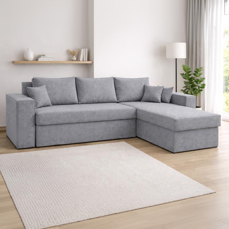 Καναπές Γωνία Fylliana Mythos Γκρι 280X210X80Εκ