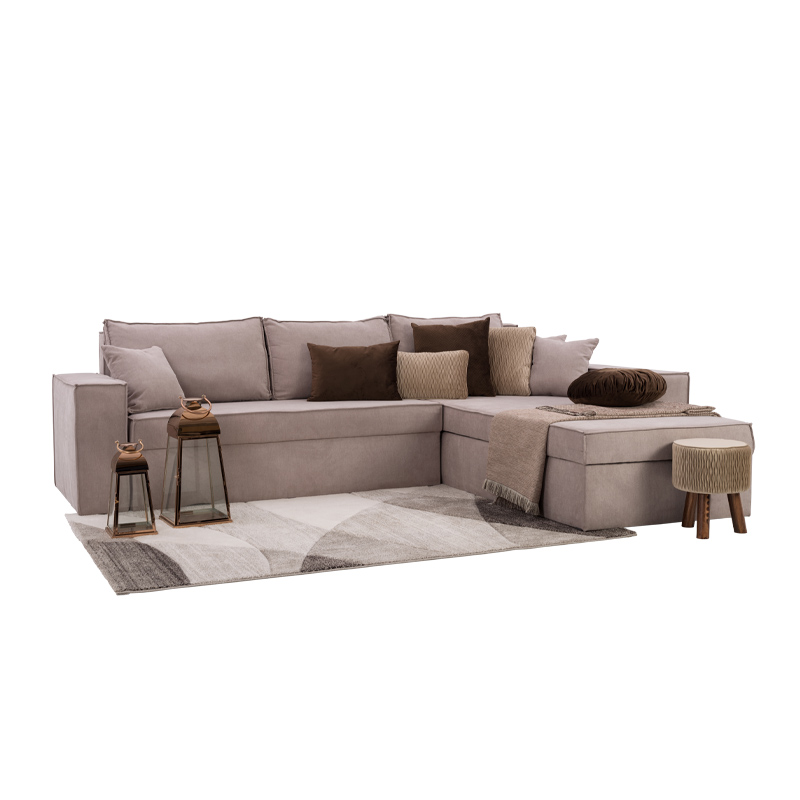 Καναπές Γωνία Olymp Taupe 280x210x80εκ