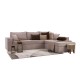 Καναπές Γωνία Olymp Taupe 280x210x80εκ