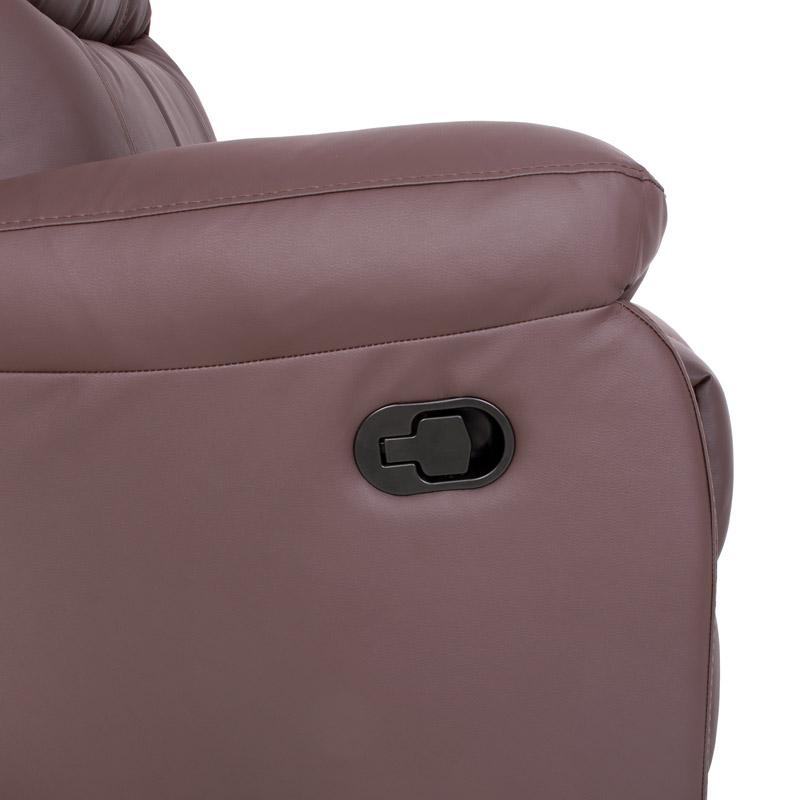 Πολυθρόνα Relax Chicago Μόκα Τεχνόδερμα 97x90x100εκ