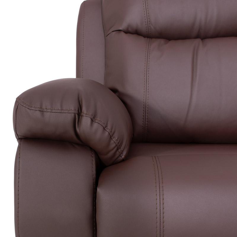 Πολυθρόνα Relax Chicago Μόκα Τεχνόδερμα 97x90x100εκ