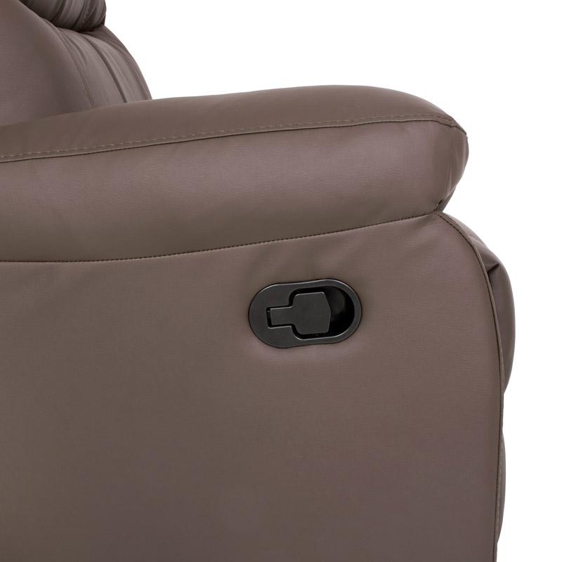 Πολυθρόνα Relax Chicago Γκρι Τεχνόδερμα 97x90x100εκ