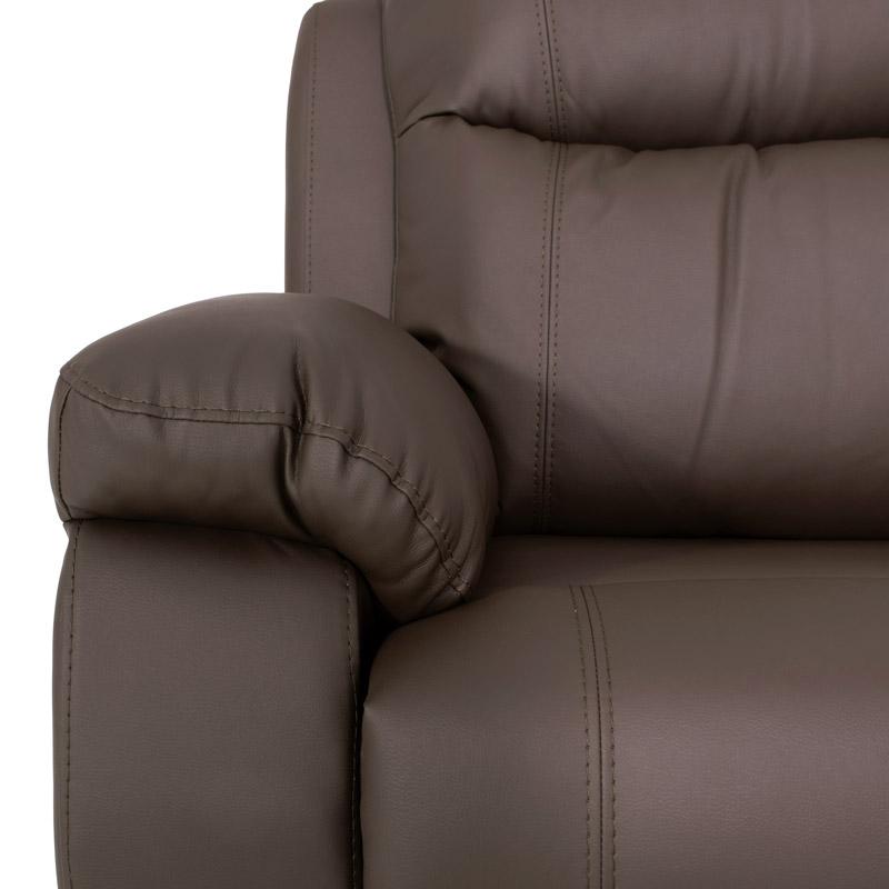 Πολυθρόνα Relax Chicago Γκρι Τεχνόδερμα 97x90x100εκ