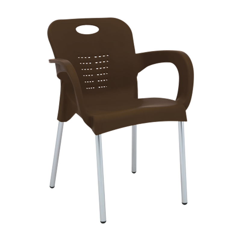 Καρέκλα Εξοχής Με Μπράτσα  Raphaela Καφέ 60x50x80εκ