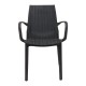 Καρέκλα Εξοχής Fylliana "Sabrine" Ανθρακί Πλαστική 58x52x88εκ