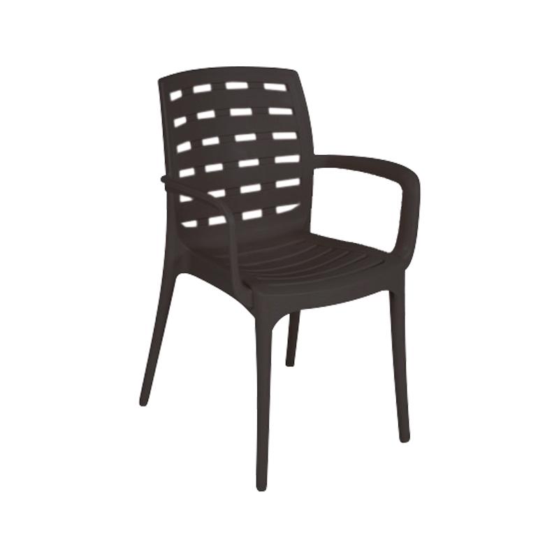 Καρέκλα Εξοχής Fylliana "Elite" Πλαστική Καφέ 54x54x90εκ