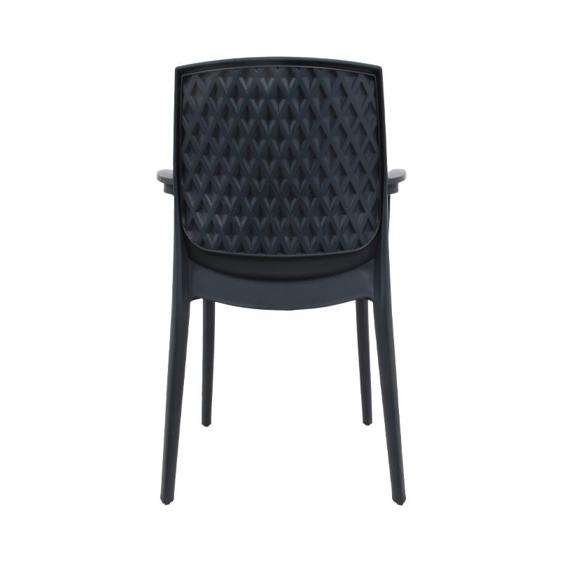Καρέκλα Εξοχής Fylliana "Elite" Πλαστική Ανθρακί 54x54x90εκ