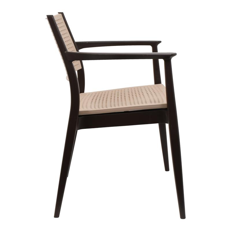 Καρέκλα Εξοχής  Irmak Καφέ Με Μπεζ Χρώμα 57,5x55x80Εκ Fylliana 