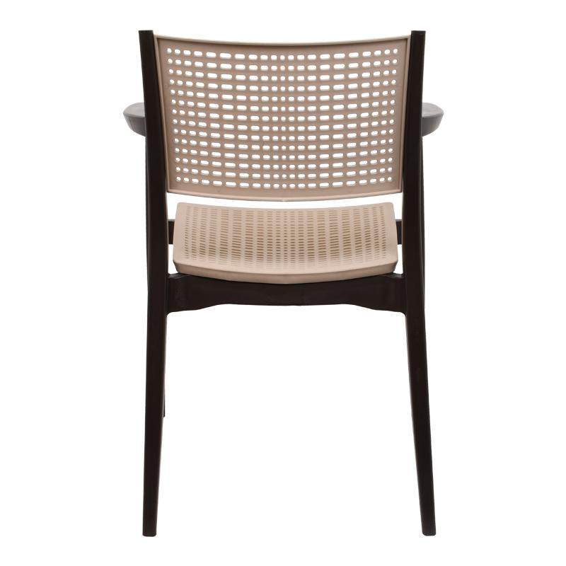 Καρέκλα Εξοχής  Irmak Καφέ Με Μπεζ Χρώμα 57,5x55x80Εκ Fylliana 
