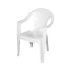 Καρέκλα Εξοχής Πλαστική Mistral Λευκή 80x59x60εκ Fylliana