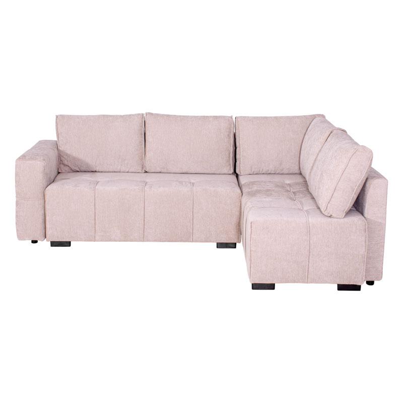 Καναπές Γωνία Space Μπεζ-Καφέ Χρωμα 245X175X88Εκ Fylliana 