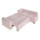 Καναπές Γωνία Space Μπεζ-Καφέ Χρωμα 245X175X88Εκ Fylliana 
