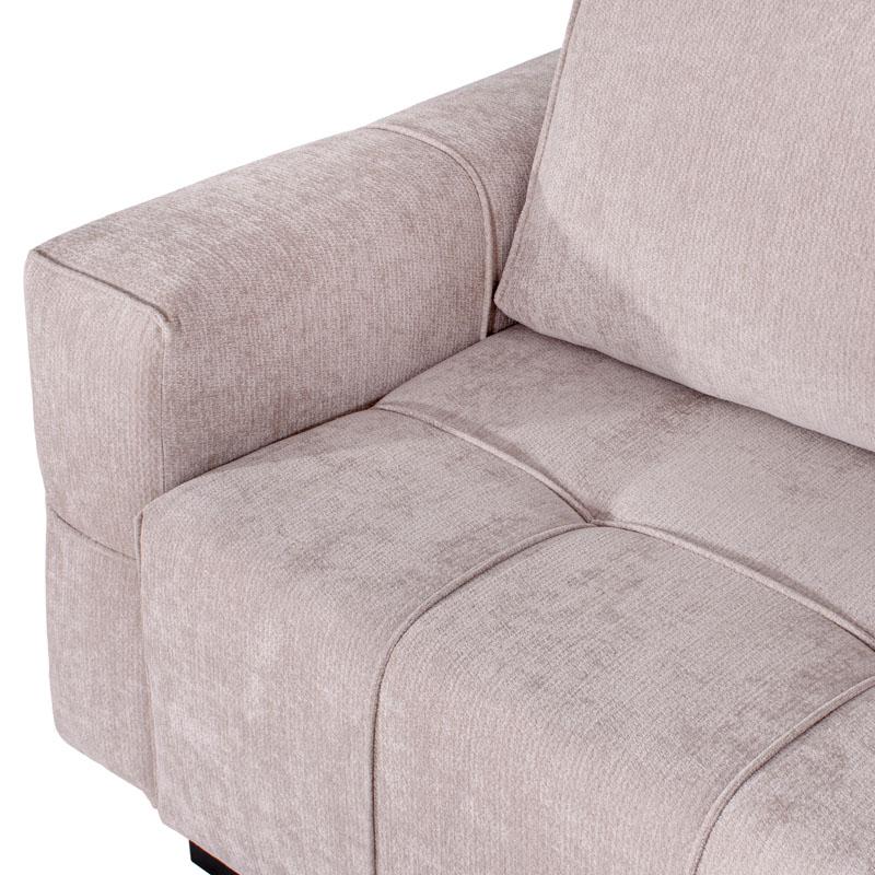 Καναπές Γωνία Space Μπεζ-Καφέ Χρωμα 245X175X88Εκ Fylliana 