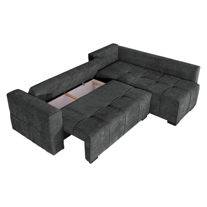 Γωνιακός Καναπές Space Γκρι 245x175x88εκ.