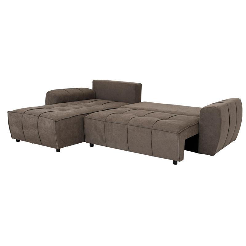 Γωνιακός Καναπές Fylliana Atlanta Καφέ Χρώμα 265X190X95Εκ