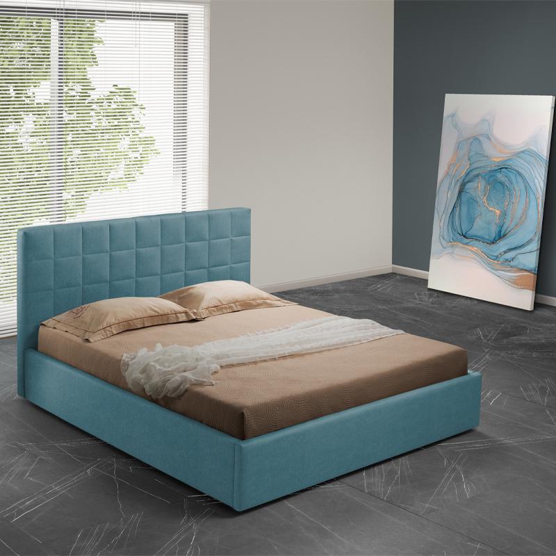 Κρεβάτι Διπλό Πετρόλ Ύφασμα Finley 178x217x105 (160x200)εκ Fylliana 
