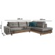 Καναπές Γωνιά Murcia Σκούρο Γκρι-Navy Blue Δεξιά Γωνιά 280 * 220