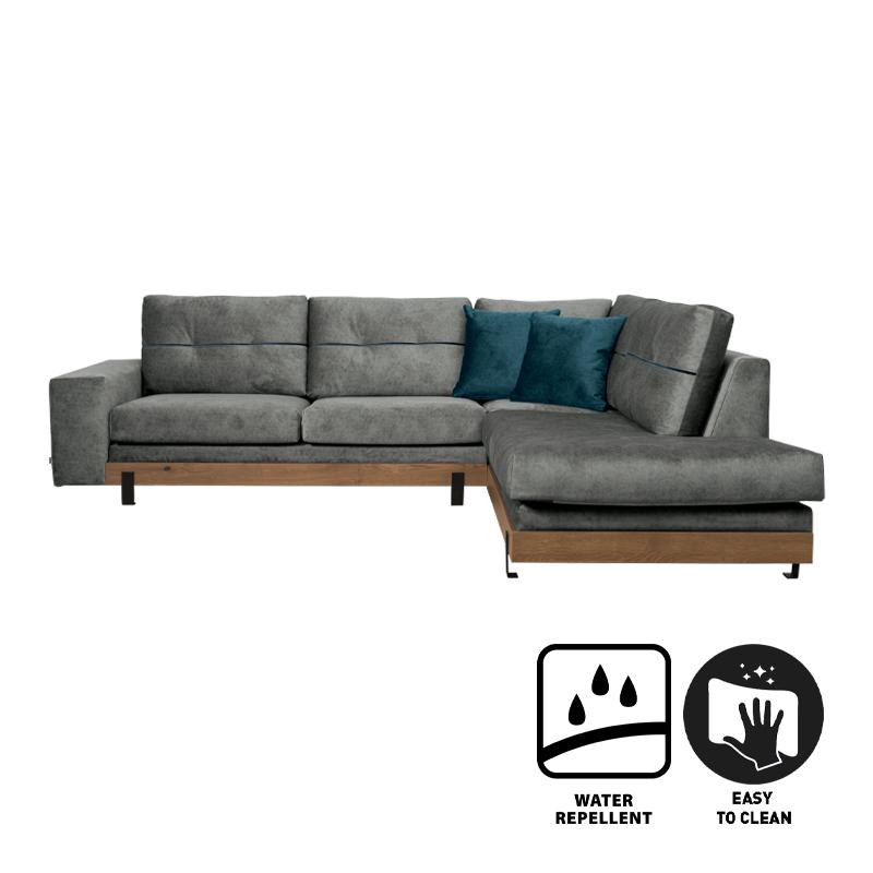 Καναπές Γωνιά Murcia Σκούρο Γκρι-Navy Blue Δεξιά Γωνιά 280 * 220