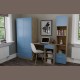 Ντουλάπα Smile Grey Oak/Μπλε 80x50x180εκ