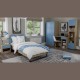 Ντουλάπα Smile Grey Oak/Μπλε 80x50x180εκ
