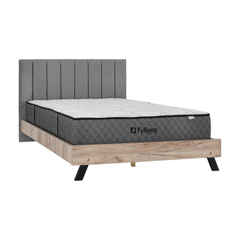 Διπλό Κρεβάτι Fylliana Oslo Ανθρακί Χρώμα 173X214X118 εκ (160X200) 