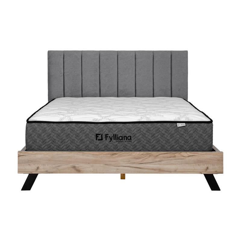 Διπλό Κρεβάτι Fylliana Oslo Ανθρακί Χρώμα 173X214X118 εκ (160X200) 