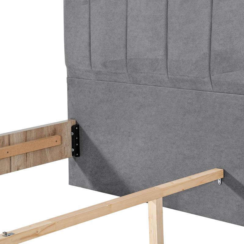 Διπλό Κρεβάτι Fylliana Oslo Ανθρακί Χρώμα 173X214X118 εκ (160X200) 