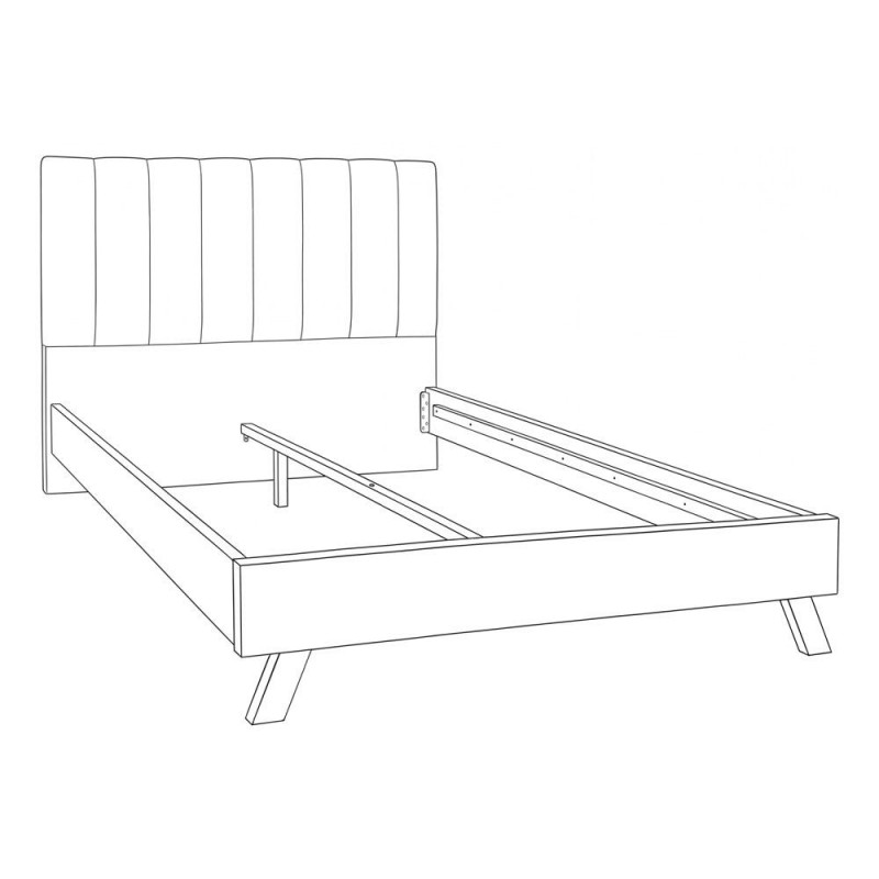 Διπλό Κρεβάτι Fylliana Oslo Ανθρακί Χρώμα 173X214X118 εκ (160X200) 