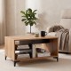 Τραπεζάκι Σαλονιού Alba Artisan Oak-Μαυρο 90X50X47Εκ Fylliana 