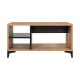 Τραπεζάκι Σαλονιού Alba Artisan Oak-Μαυρο 90X50X47Εκ Fylliana 