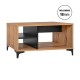 Τραπεζάκι Σαλονιού Alba Artisan Oak-Μαυρο 90X50X47Εκ Fylliana 
