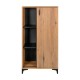 Βιτρίνα Alba Artisan Oak-Μαυρο 68X40X134Εκ Fylliana