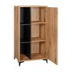 Βιτρίνα Alba Artisan Oak-Μαυρο 68X40X134Εκ Fylliana