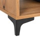 Βιτρίνα Alba Artisan Oak-Μαυρο 68X40X134Εκ Fylliana