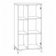 Βιτρίνα Alba Artisan Oak-Μαυρο 68X40X134Εκ Fylliana