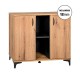 Kομότα-Μπουφ΄ές Alba Artisan Oak-Μαύρο 90x40x83εκ Fylliana