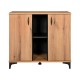 Kομότα-Μπουφ΄ές Alba Artisan Oak-Μαύρο 90x40x83εκ Fylliana