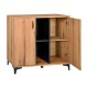 Kομότα-Μπουφ΄ές Alba Artisan Oak-Μαύρο 90x40x83εκ Fylliana