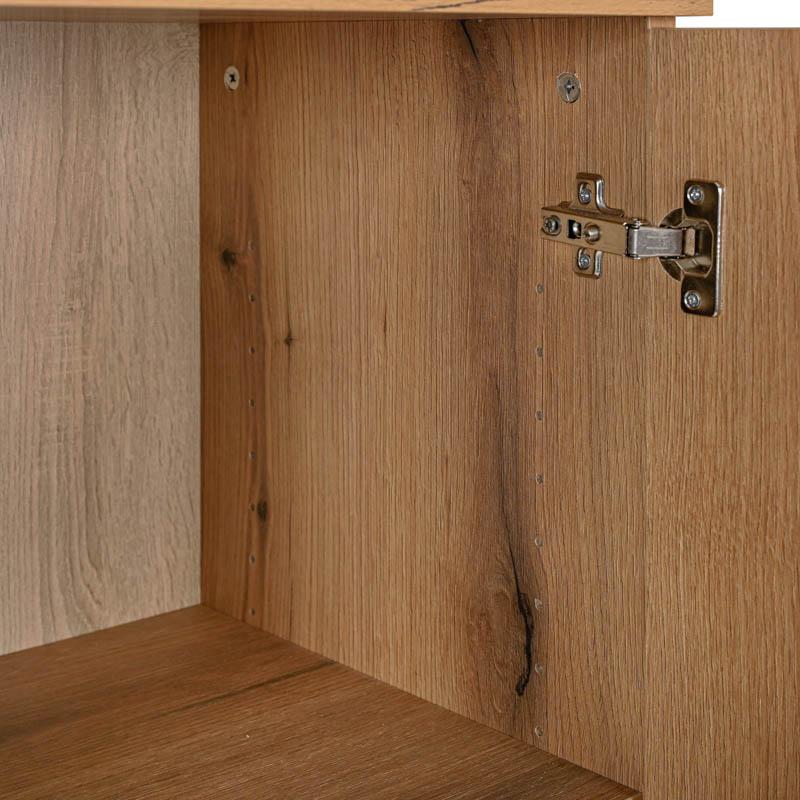 Kομότα-Μπουφ΄ές Alba Artisan Oak-Μαύρο 90x40x83εκ Fylliana