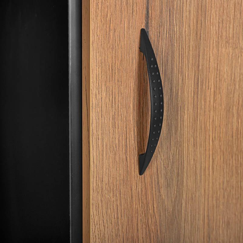 Kομότα-Μπουφ΄ές Alba Artisan Oak-Μαύρο 90x40x83εκ Fylliana